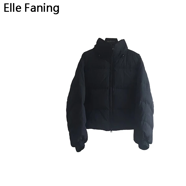 芒果优选-黑色时尚面包服羽绒