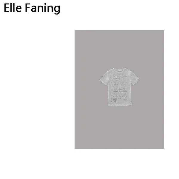 芒果优选-小众透视印花短袖