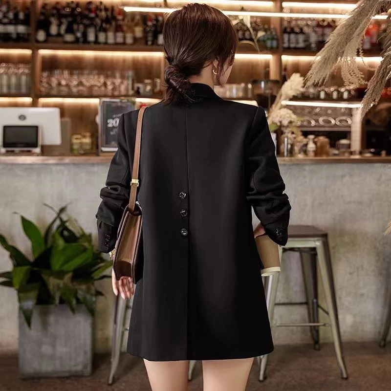 春秋新款西装外套女宽松纯色气质女装西服外套时尚显瘦女款96