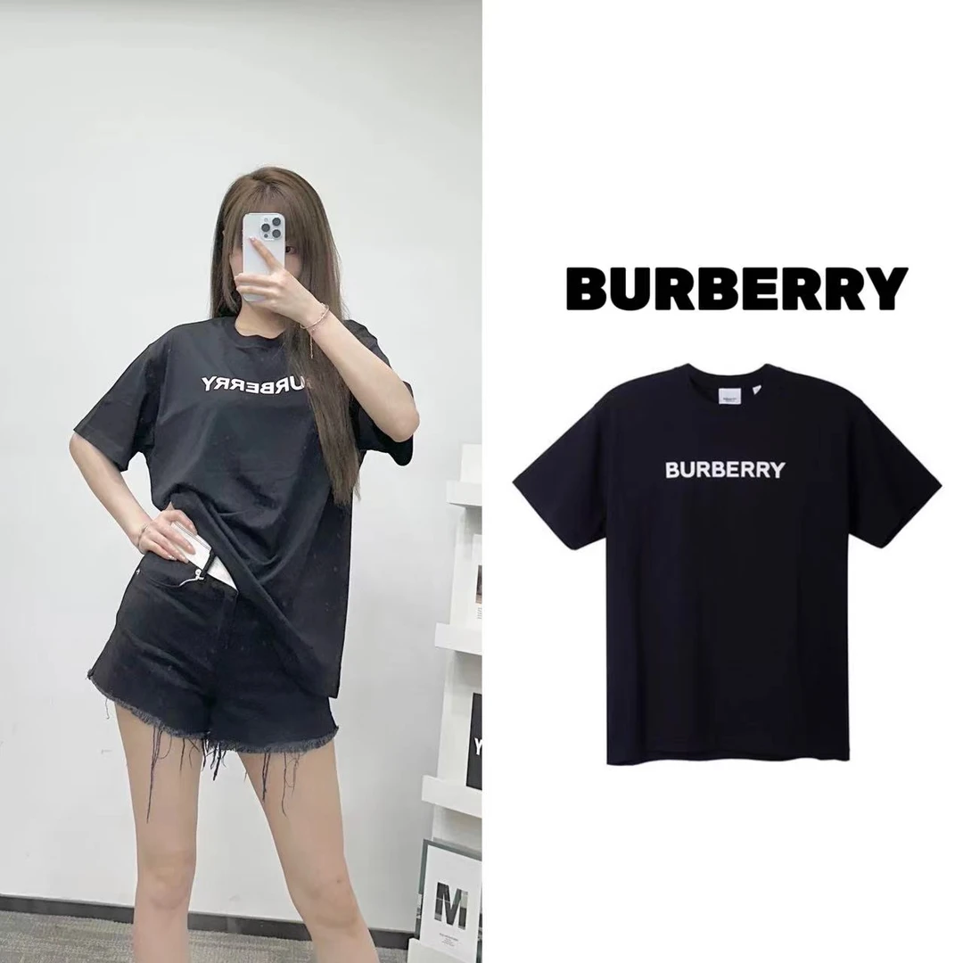 Burberry博柏利  SS22 发泡字母印花短袖烫印Logo圆领T恤男女同款