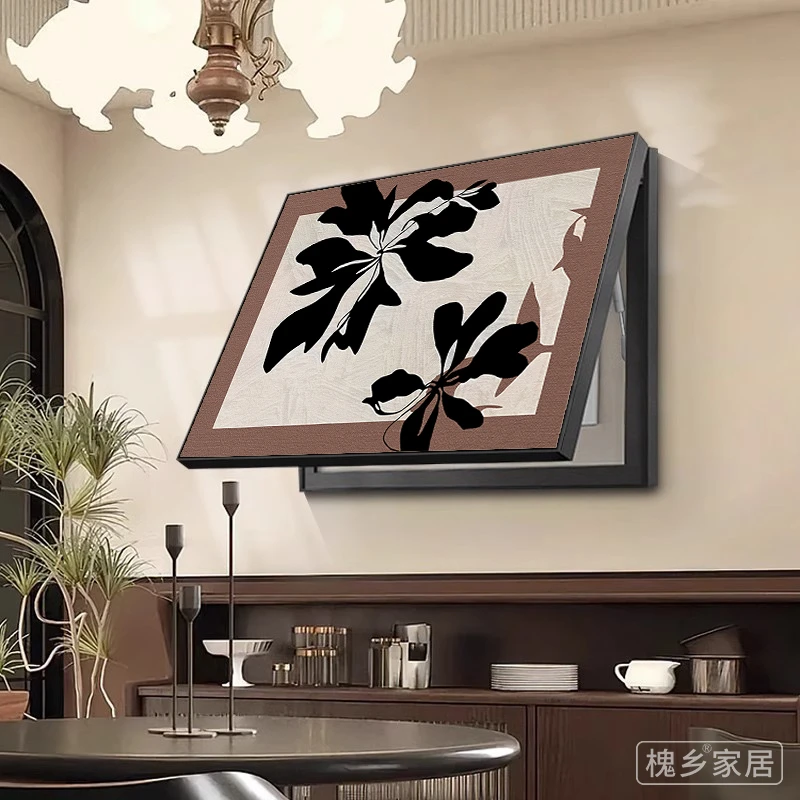 中古风电表箱装饰画中式复古配电箱遮挡挂画电闸箱弱电源开关壁画