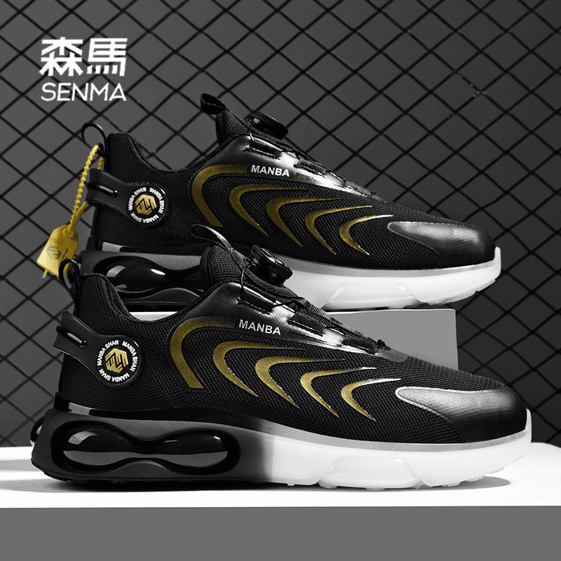 SENMA/森马男鞋潮流百搭透气潮鞋男款运动休闲气垫跑步飞织网面鞋