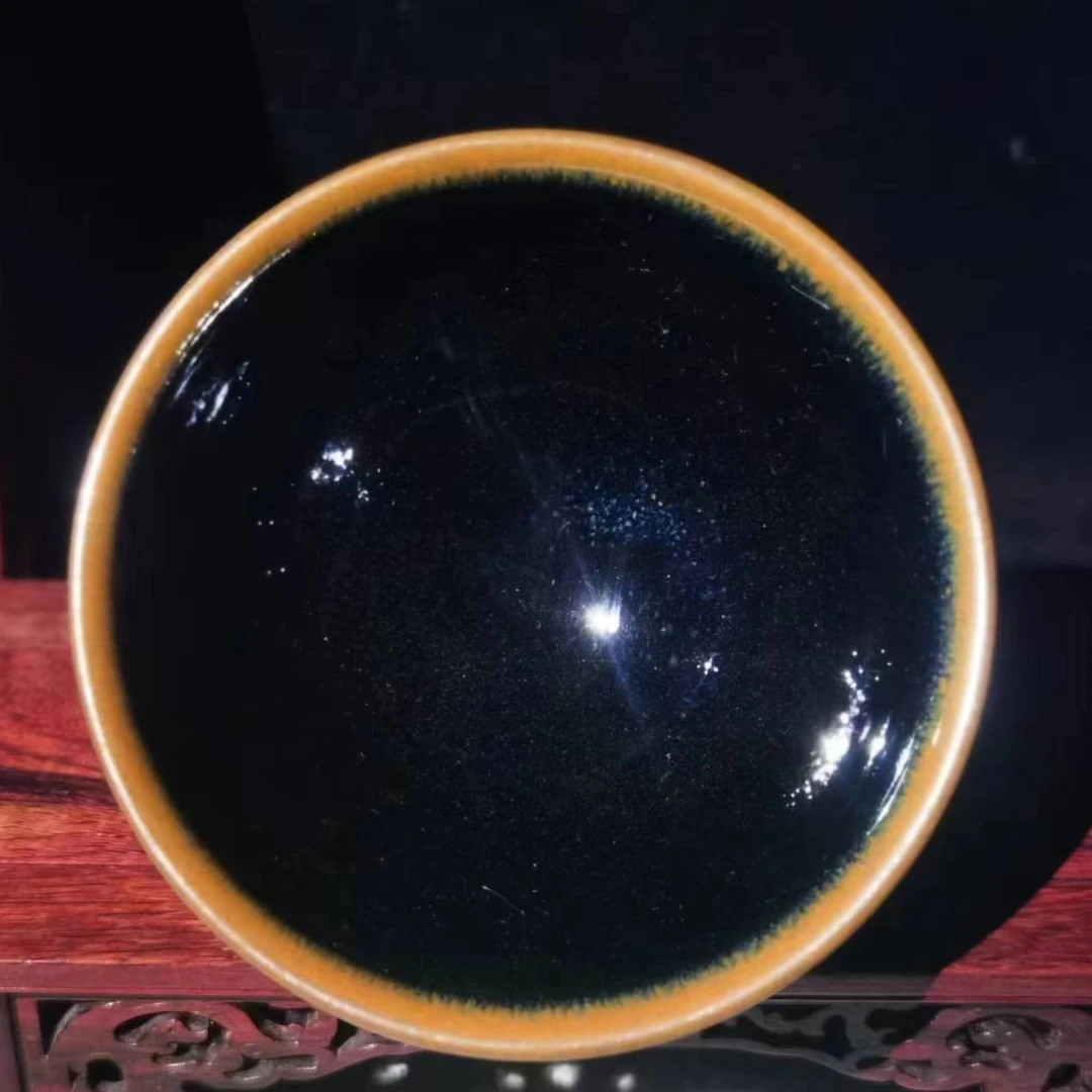 周文波龙窑柴烧杂色釉主人杯茶盏茶杯直播链接460