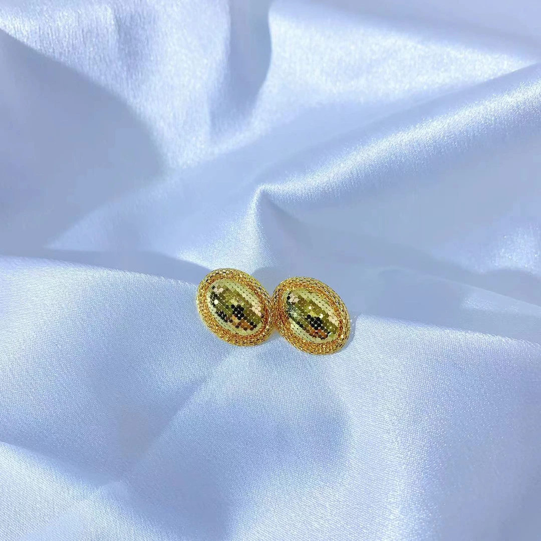 【伟新源】足金999 5G工艺 鸽子蛋耳钩11.41克