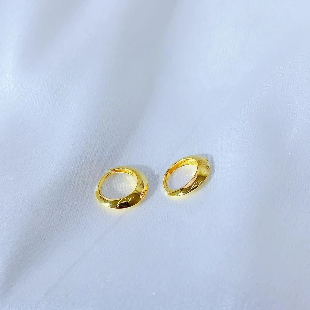 【伟新源】足金999 5G工艺 光面轻奢耳扣3.52克