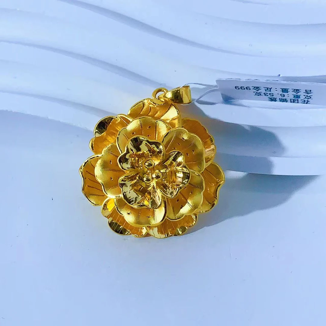 【伟新源】足金999 硬金工艺 富贵大花6.24克