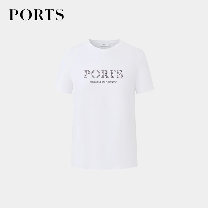 Ports/宝姿【星线好物】时尚百搭通勤气质款短袖上衣SP9N002KCC036