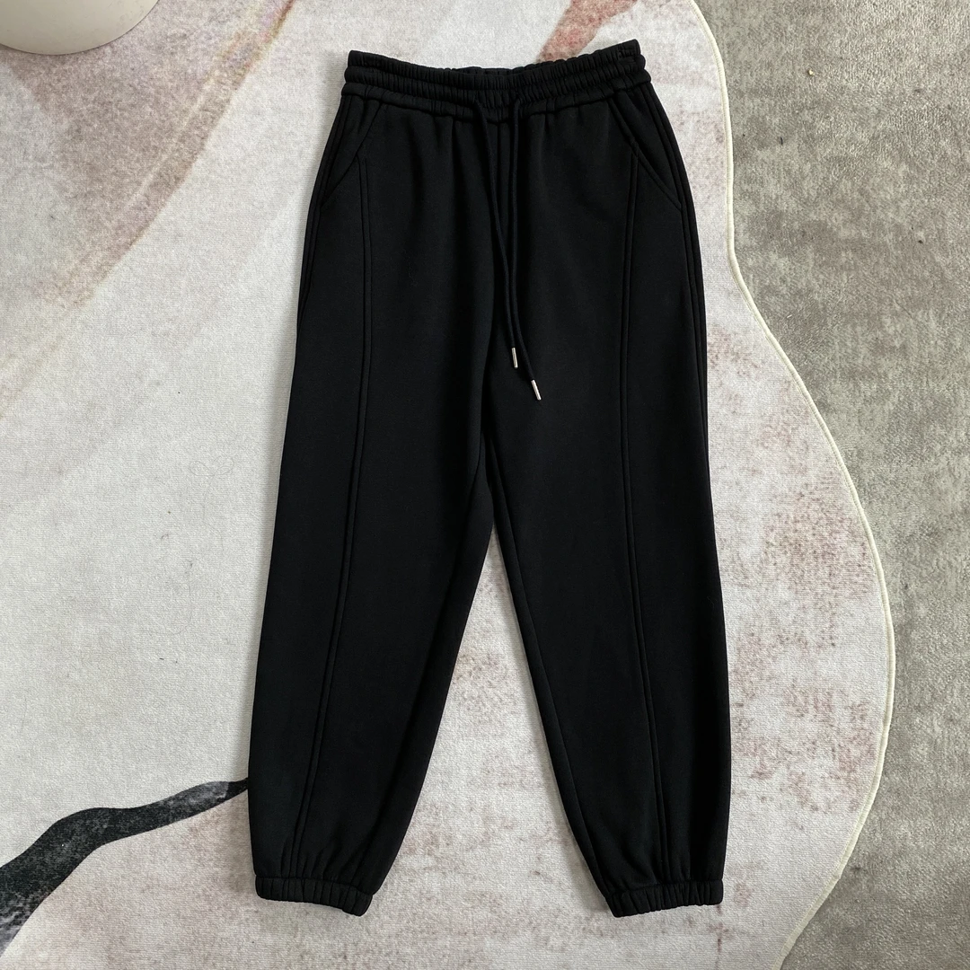 EANSSY G冬季新款秋冬束脚抽绳加绒宽松卫裤休闲裤NA2310B009