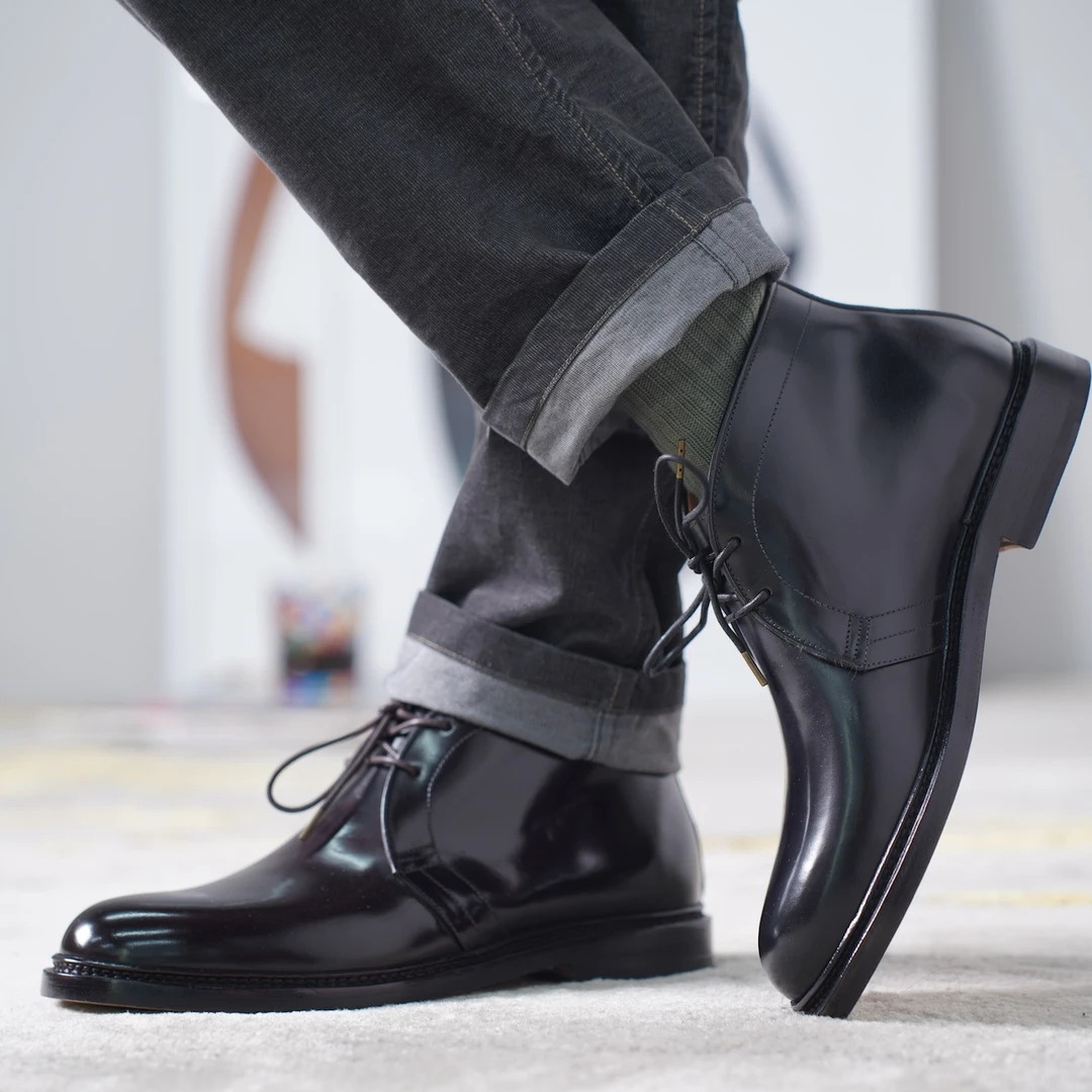 PETER QU|CHUKKA|马臀皮马球靴手缝沿条固特异工艺商务沙漠靴1339