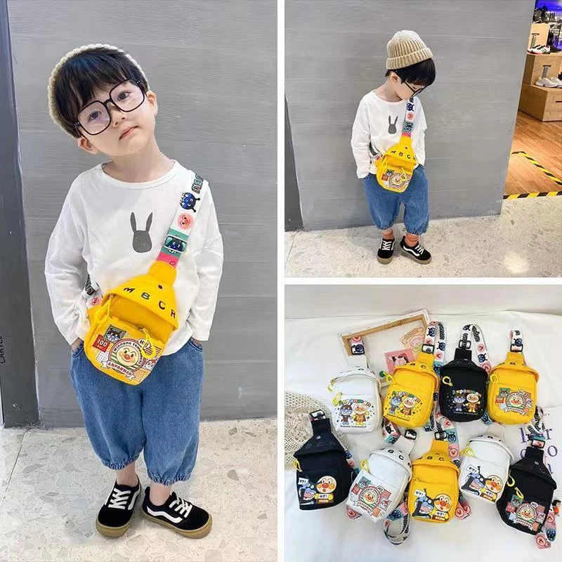 时尚幼儿园帆布包儿童胸包男童包包女童卡通斜挎包帅气宝宝潮包