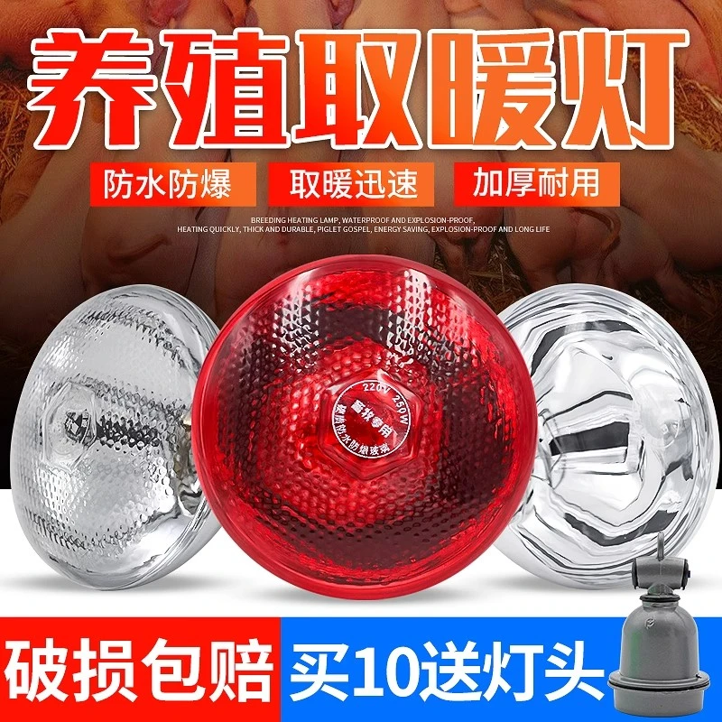 仔猪保温灯养殖场专用小鸡育雏兽用养殖取暖灯泡节能加热保暖灯