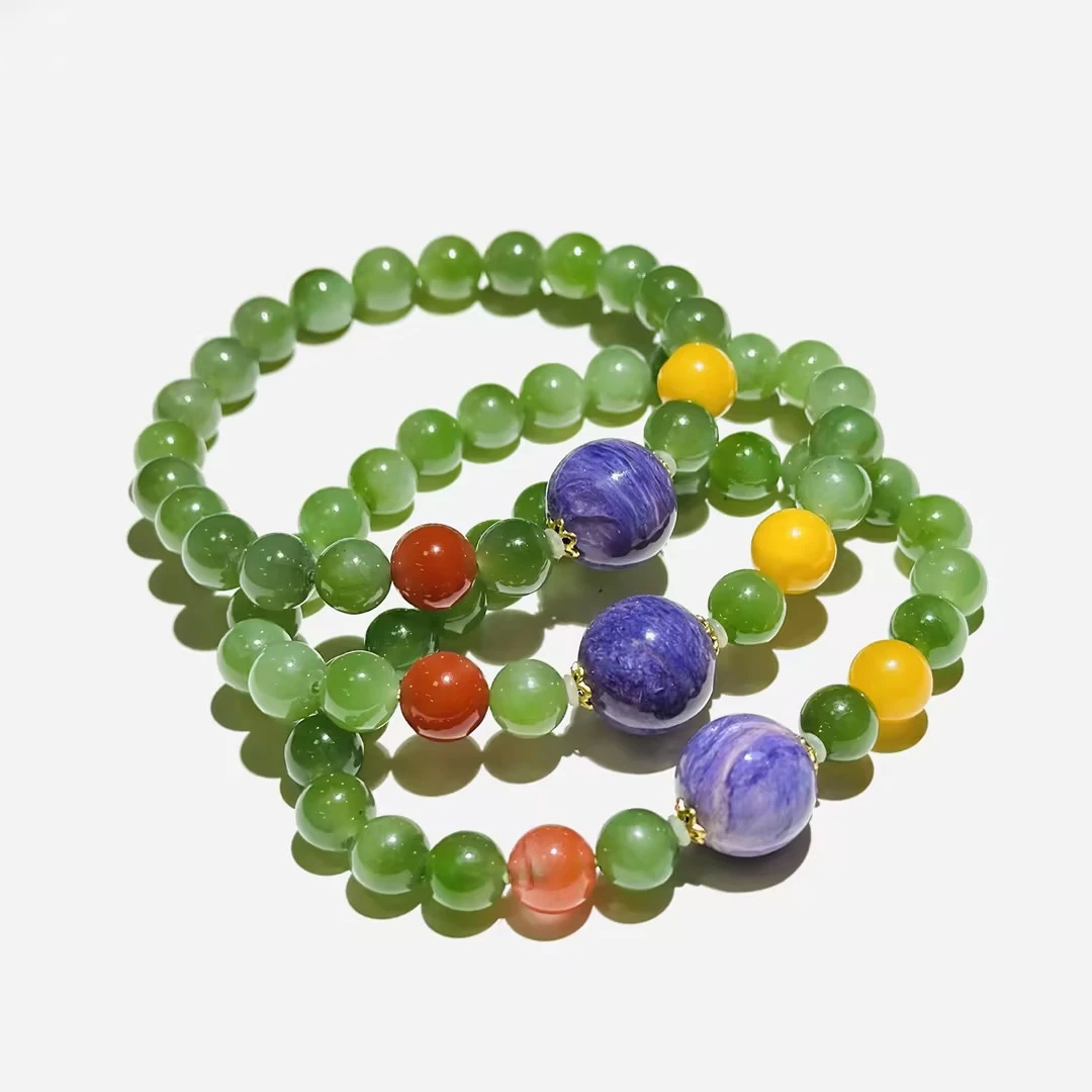 【GXS】碧玉DIY手串-约13*8mm（多样性发其一）