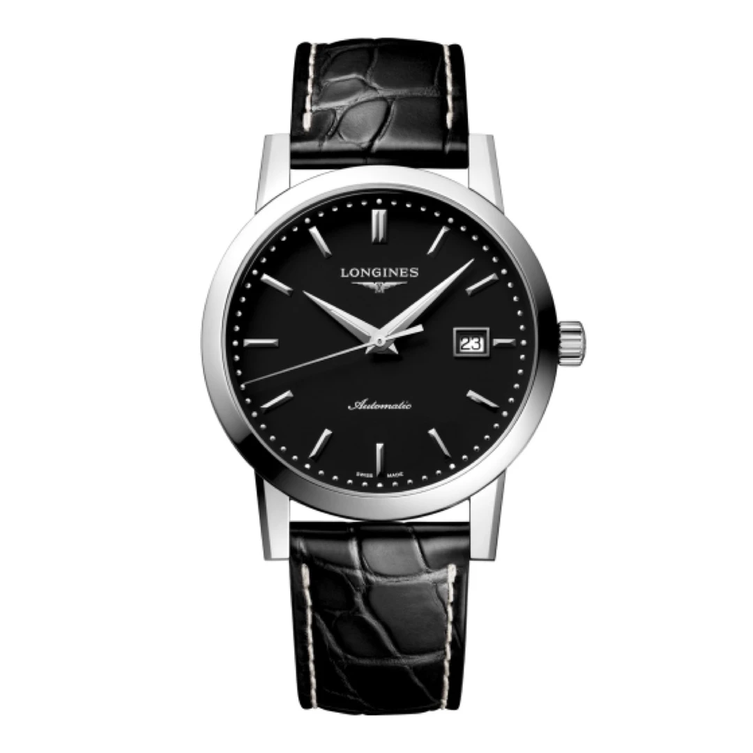 99新 Longines/浪琴 玩表汇/复古系列L4.825/40表径/黑盘