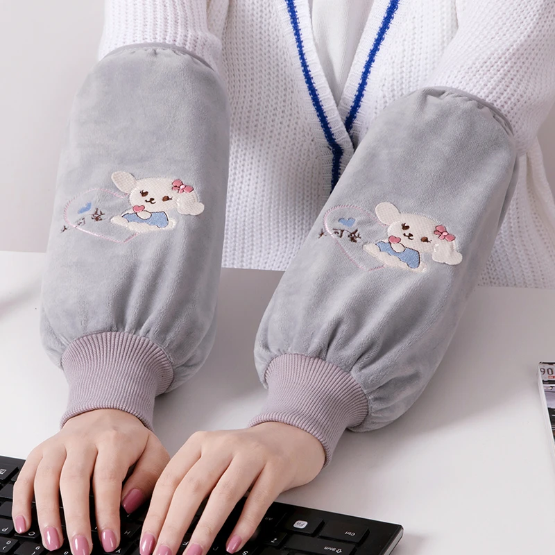 厨房袖套工作袖头女款可爱长款套袖秋冬季手袖护袖袖筒成人办公室