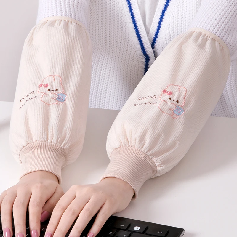 袖套可爱护袖女士款套袖袖头长款手袖秋冬季厨房工作防污袖筒家务