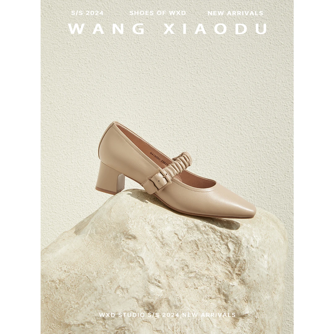 【断码清仓】鲜花市集●浅口玛丽珍女鞋后空包头温柔风单鞋女一字带