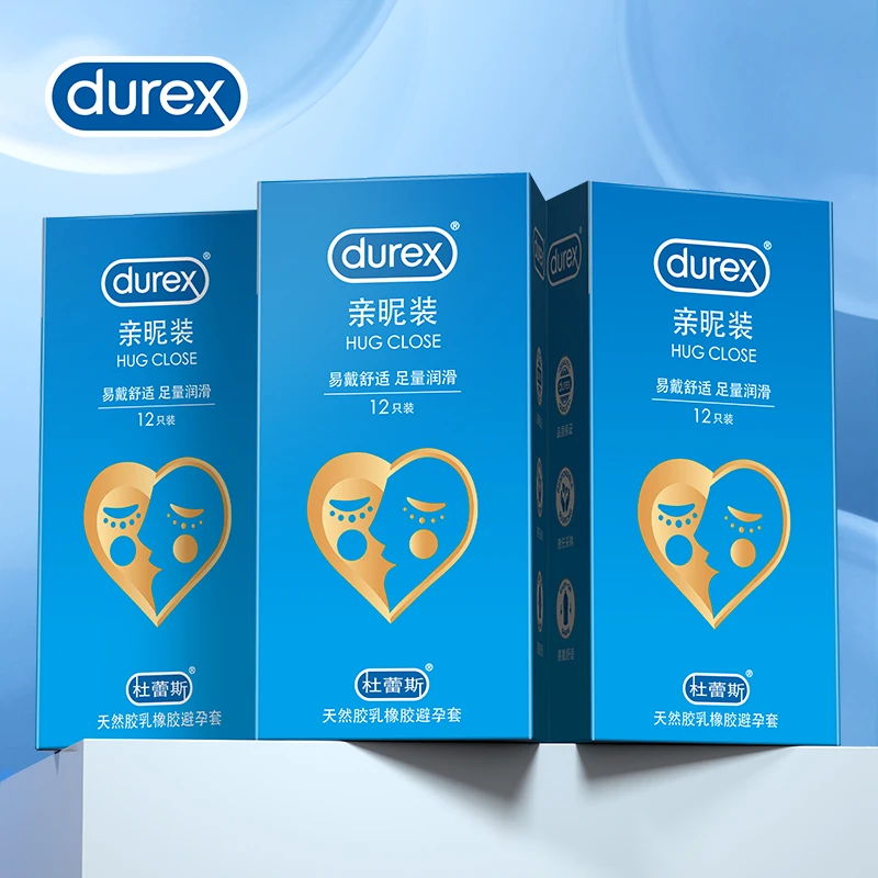 durex/杜蕾斯超薄天然胶乳橡胶避孕套亲昵装润滑安全套套男用刺激成人用品保险套tt女性成年人用的商品女人男士物品