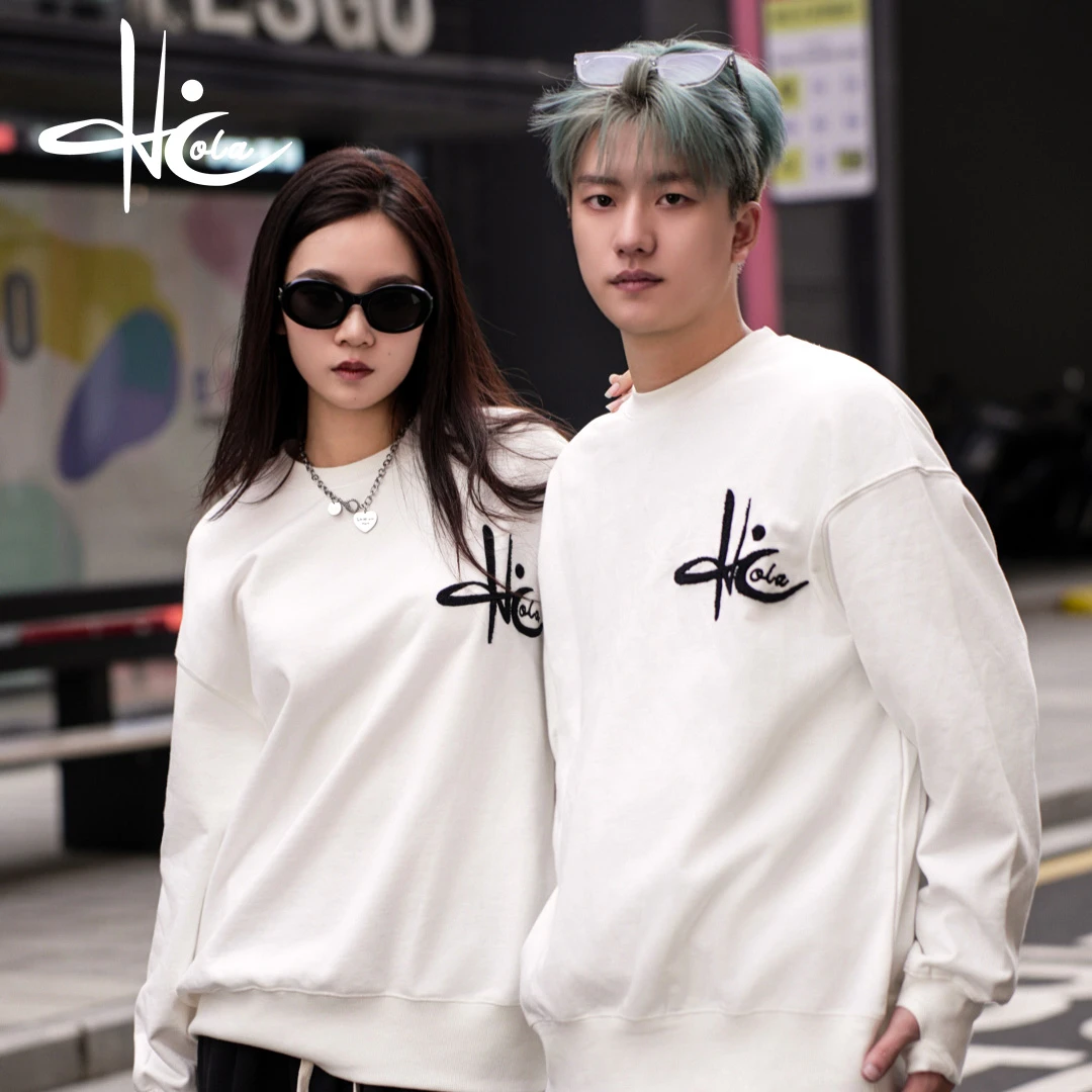 COLA潮牌字母卫衣2023秋冬新款圆领加厚长袖卫衣休闲宽松