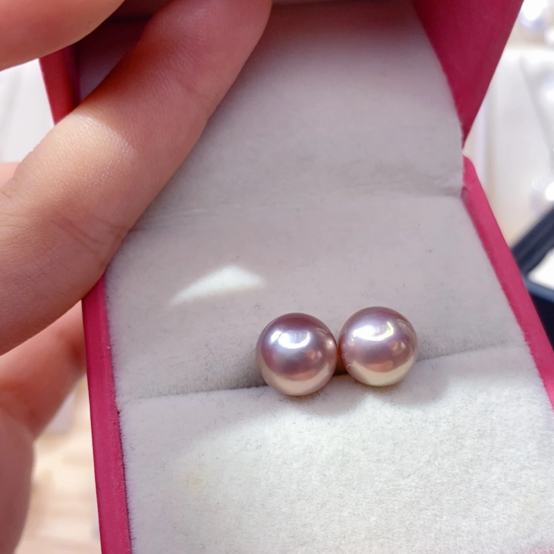 淡水珍珠耳饰银S925镶嵌