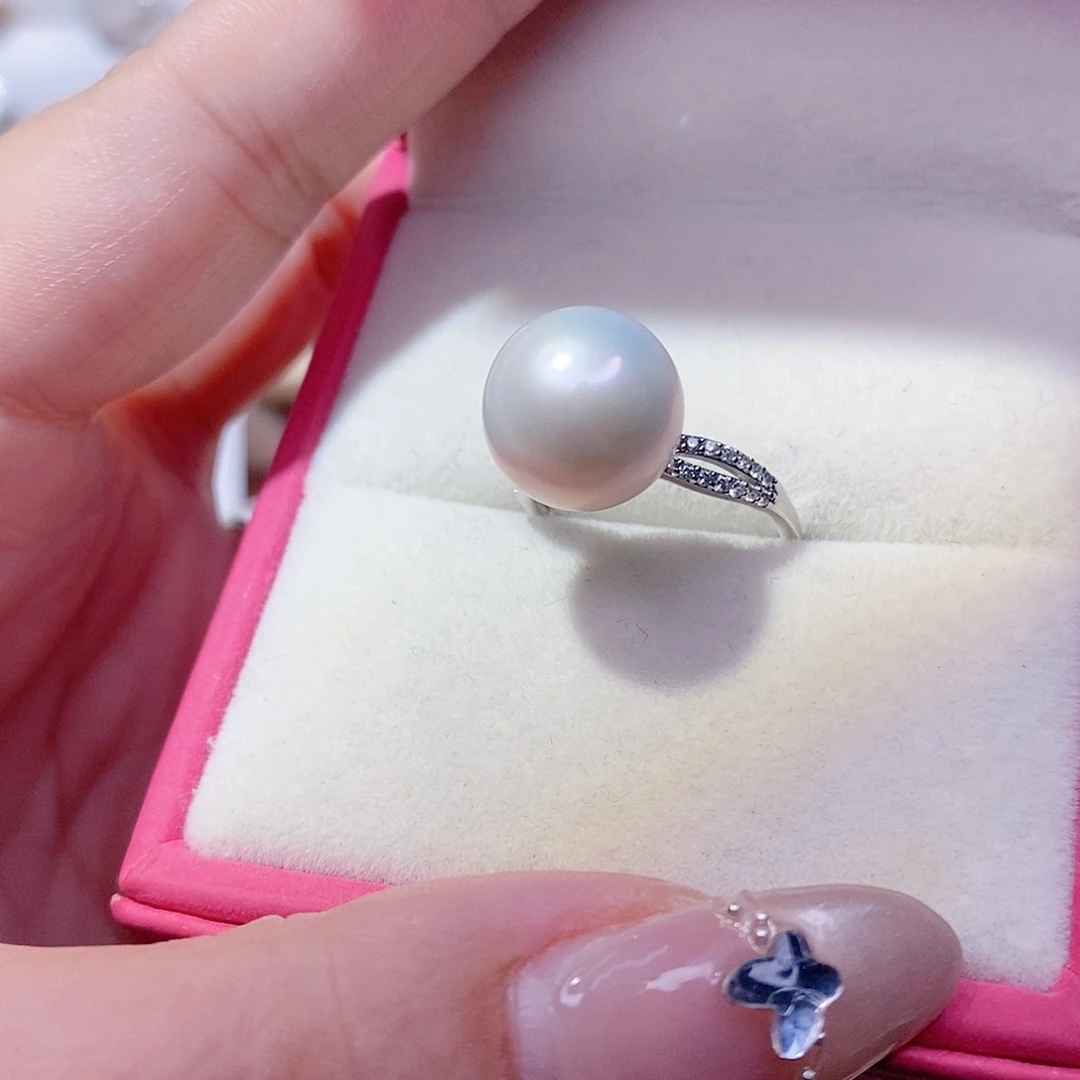 淡水珍珠戒指银S925镶嵌