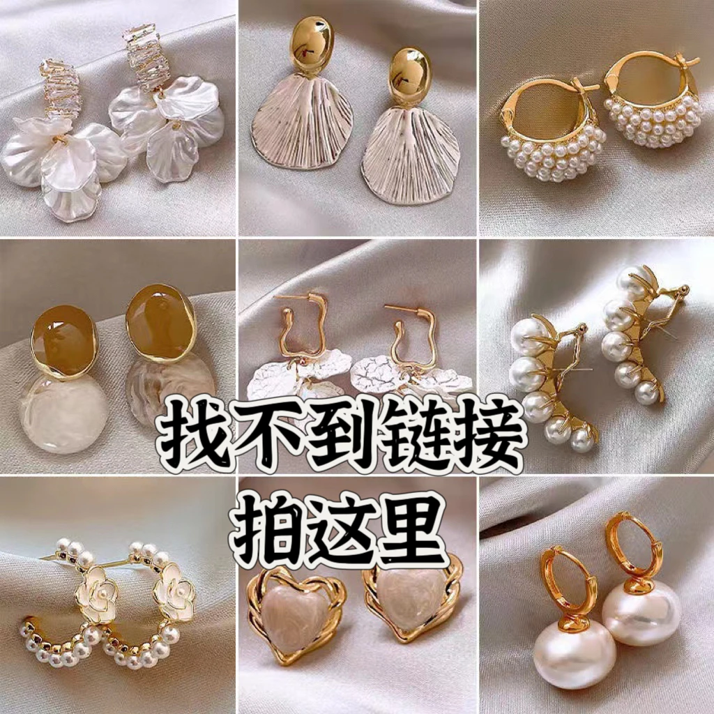 合金耳饰 合金耳饰欧美风高级感925针耳环女