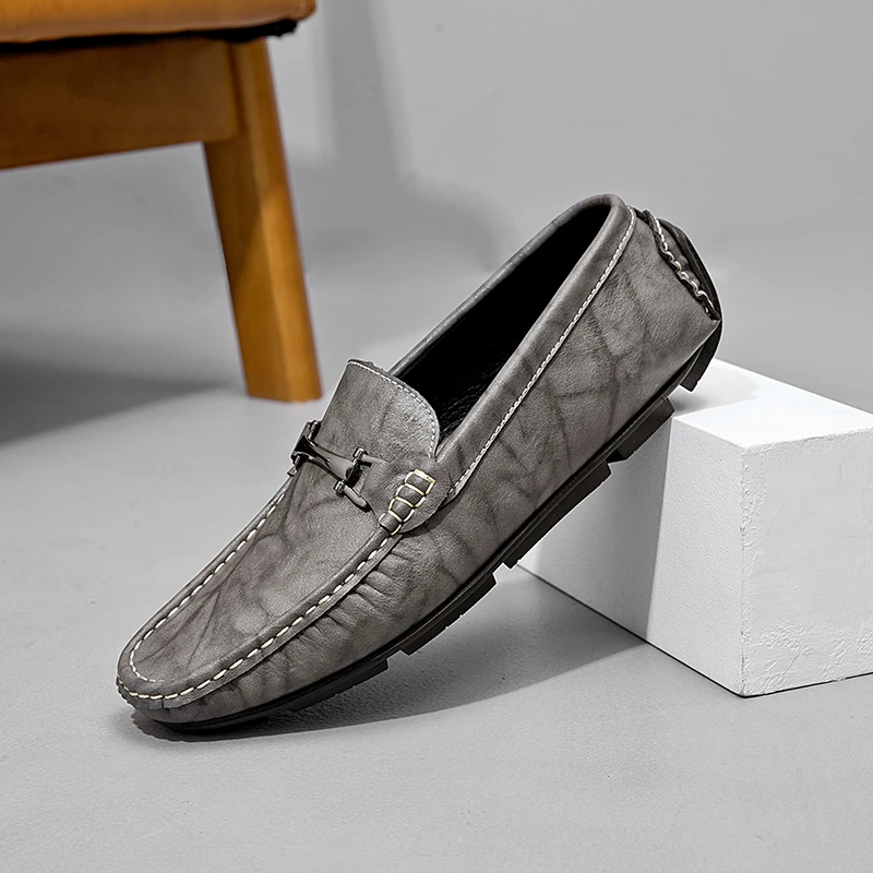 时尚豆豆鞋男士夏季懒人鞋商务休闲一脚蹬男鞋百搭软底驾车鞋韩版