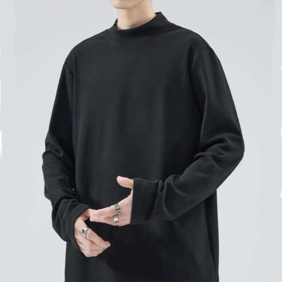 德绒高克重纯色保暖打底衫男女同款高级感长袖青少年德绒打底衫