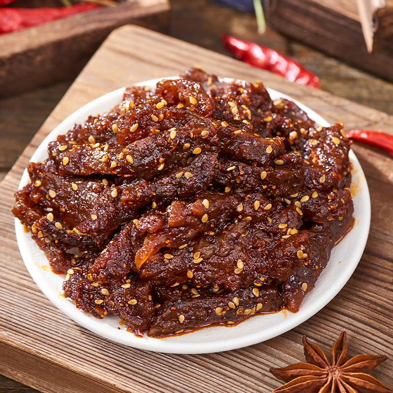 湘彬麻辣牛肉干特产牛肉粒熟食品夜宵解馋小零食品大礼包早餐嚼劲