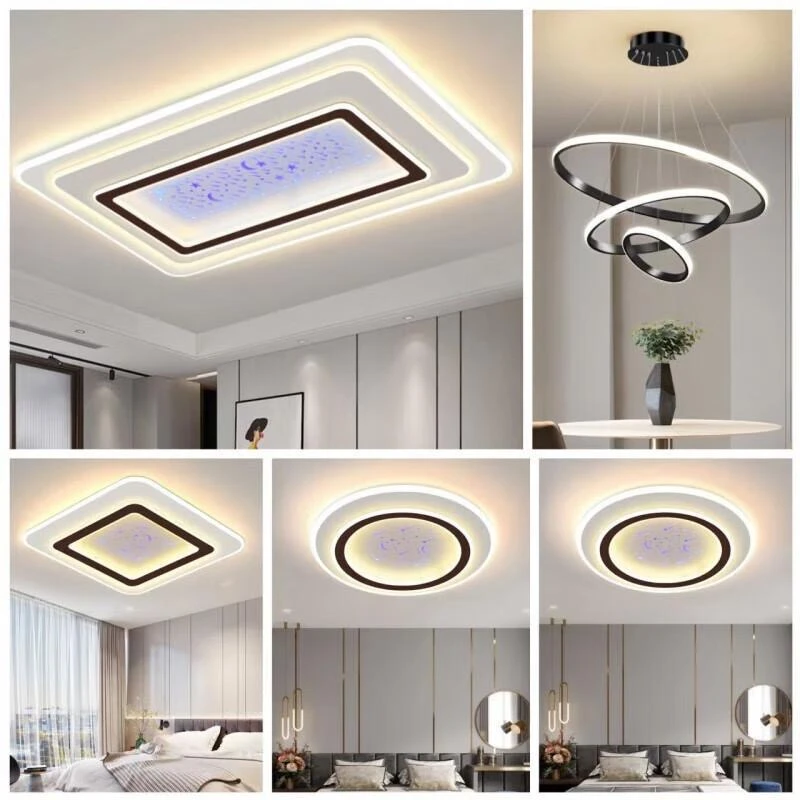 客厅家用 LED吸顶网红卧室灯长方形简约现代节能全屋灯具搭配大气