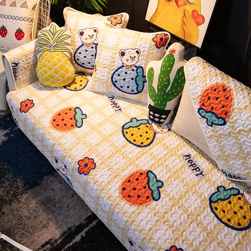 防滑沙发垫四季通用新款简约高档沙发坐垫布艺全棉沙发巾盖布套罩