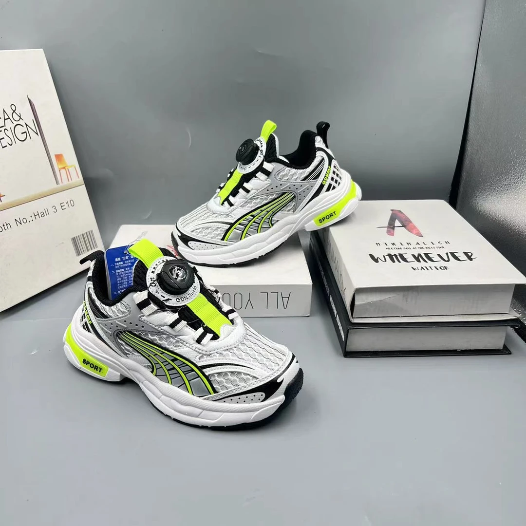 1883男女童双网贴片旋转纽扣鞋J区