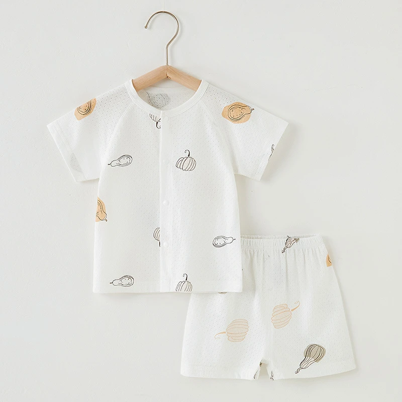 男童薄款分体夏季儿童衣服软宝宝夏装套装女童纯棉两件套婴儿短袖