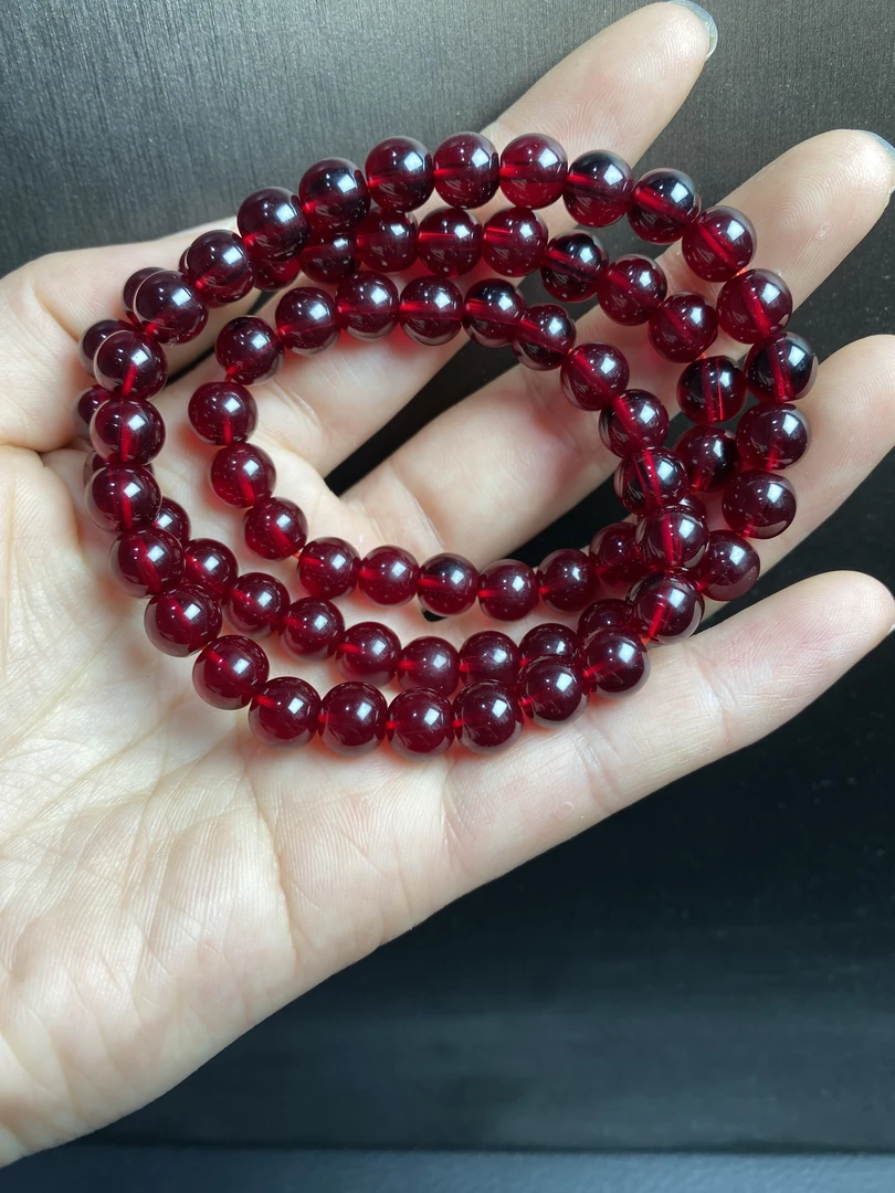 014 石榴石8mm多圈手串