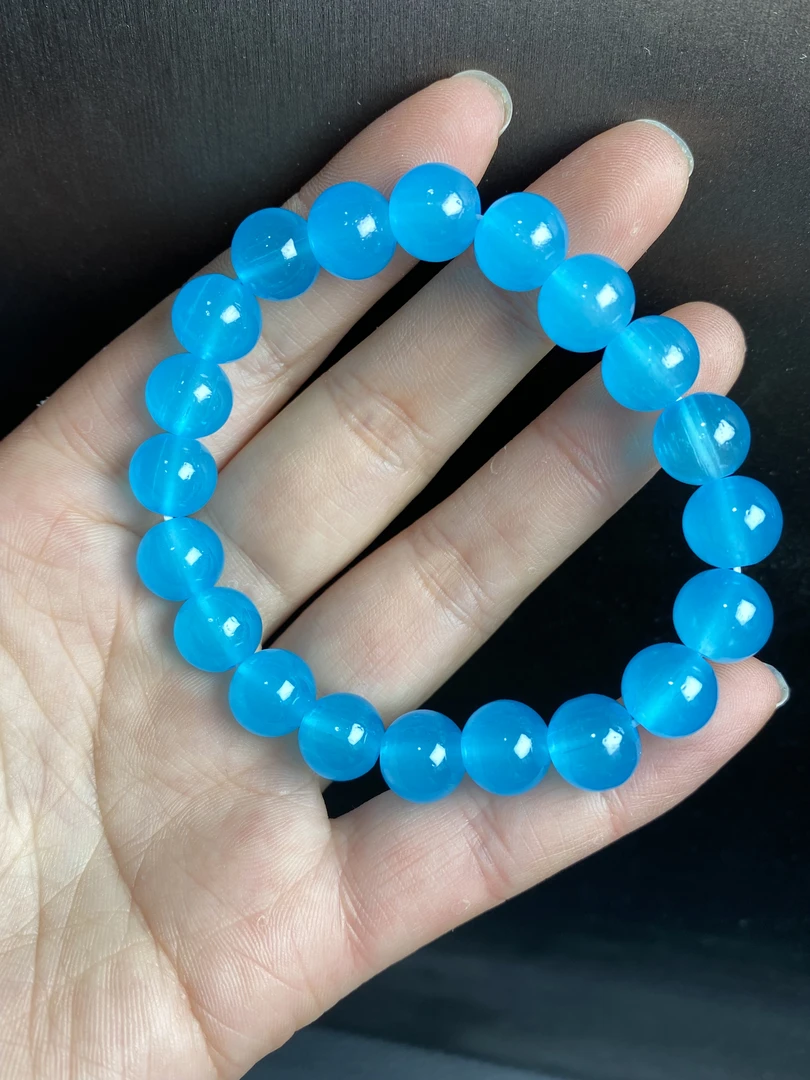 021 海蓝宝10mm单圈手串