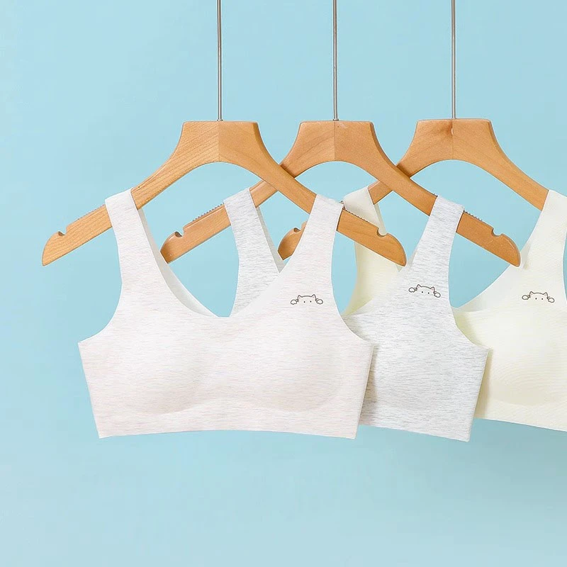 2件装少女中高内衣女孩无痕文胸中小学生学生女大童发育期青春期