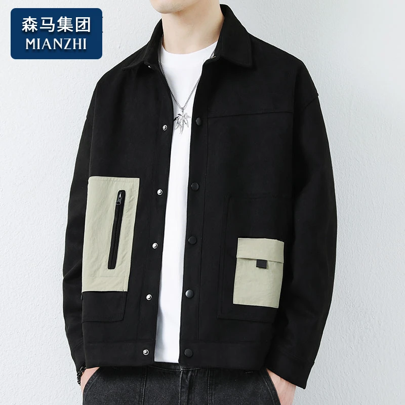 棉致休闲外套男士秋冬季新款潮流痞帅上衣服美式男装百搭翻领夹克