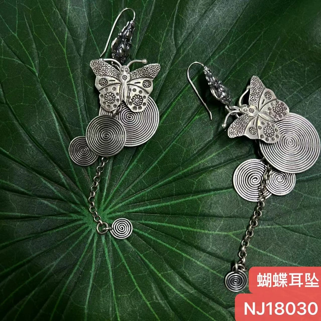 合金耳饰娜家国风蝴蝶耳坠NJ（18030）百搭复古古风