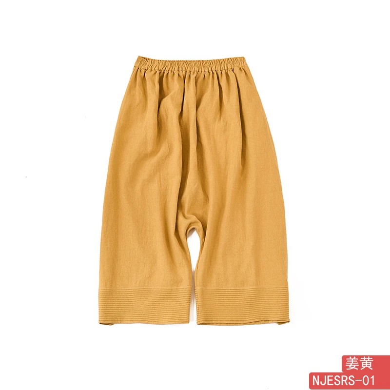 娜家国风亚麻汉麻阔腿裤NJE(SRS-01)舒适宽松复古