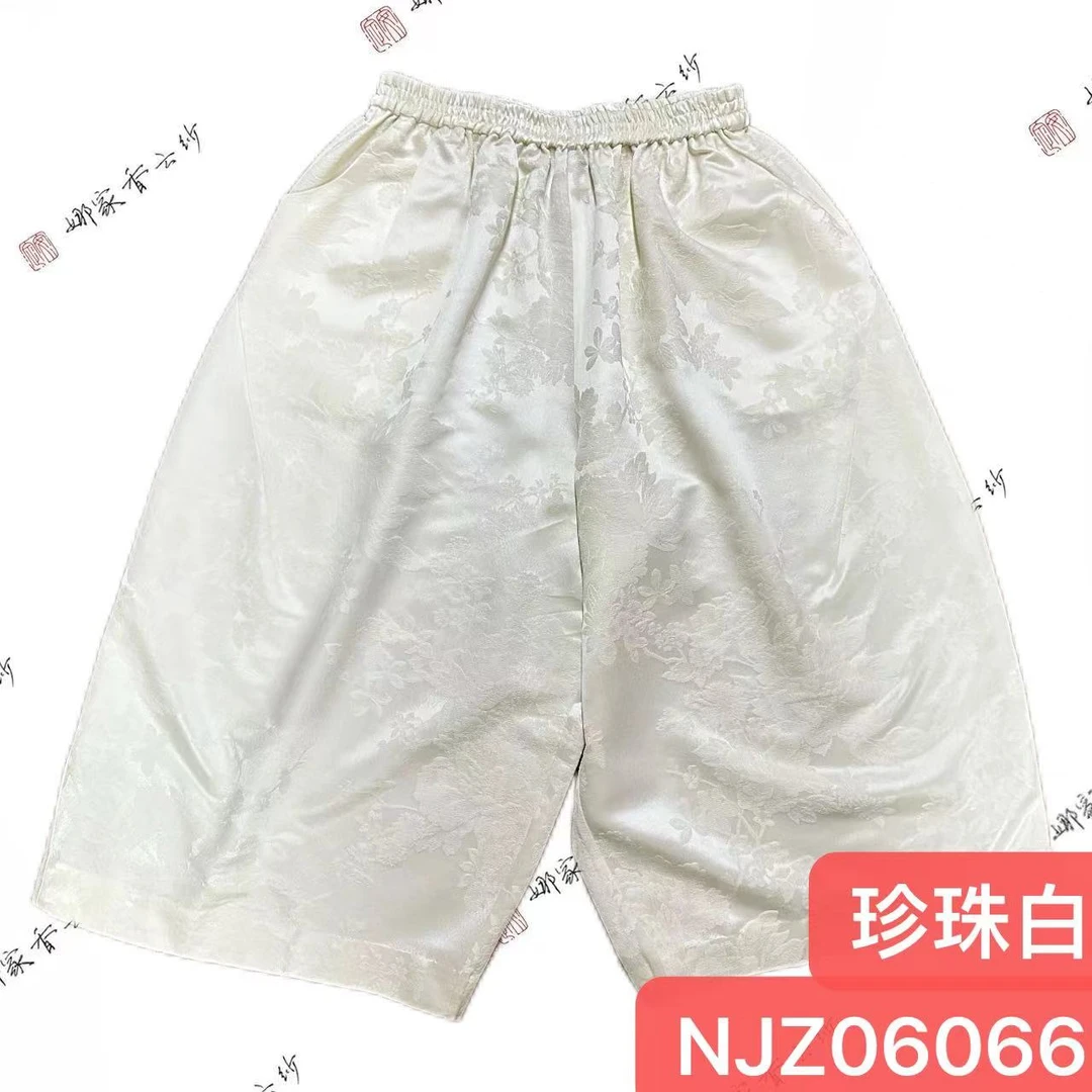 娜家国风提花阔腿裤NJZ(06066)松紧腰