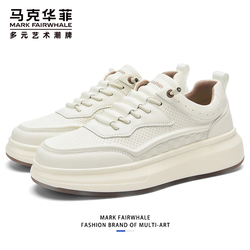 马克华菲男鞋2025秋季新款透气小白鞋男潮流运动休闲鞋子男款板鞋