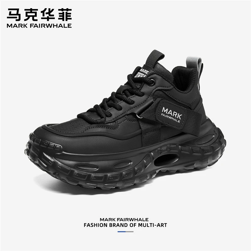 马克华菲2025新款低帮增高休闲百搭老爹鞋轻便运动潮流鞋潮牌跑鞋