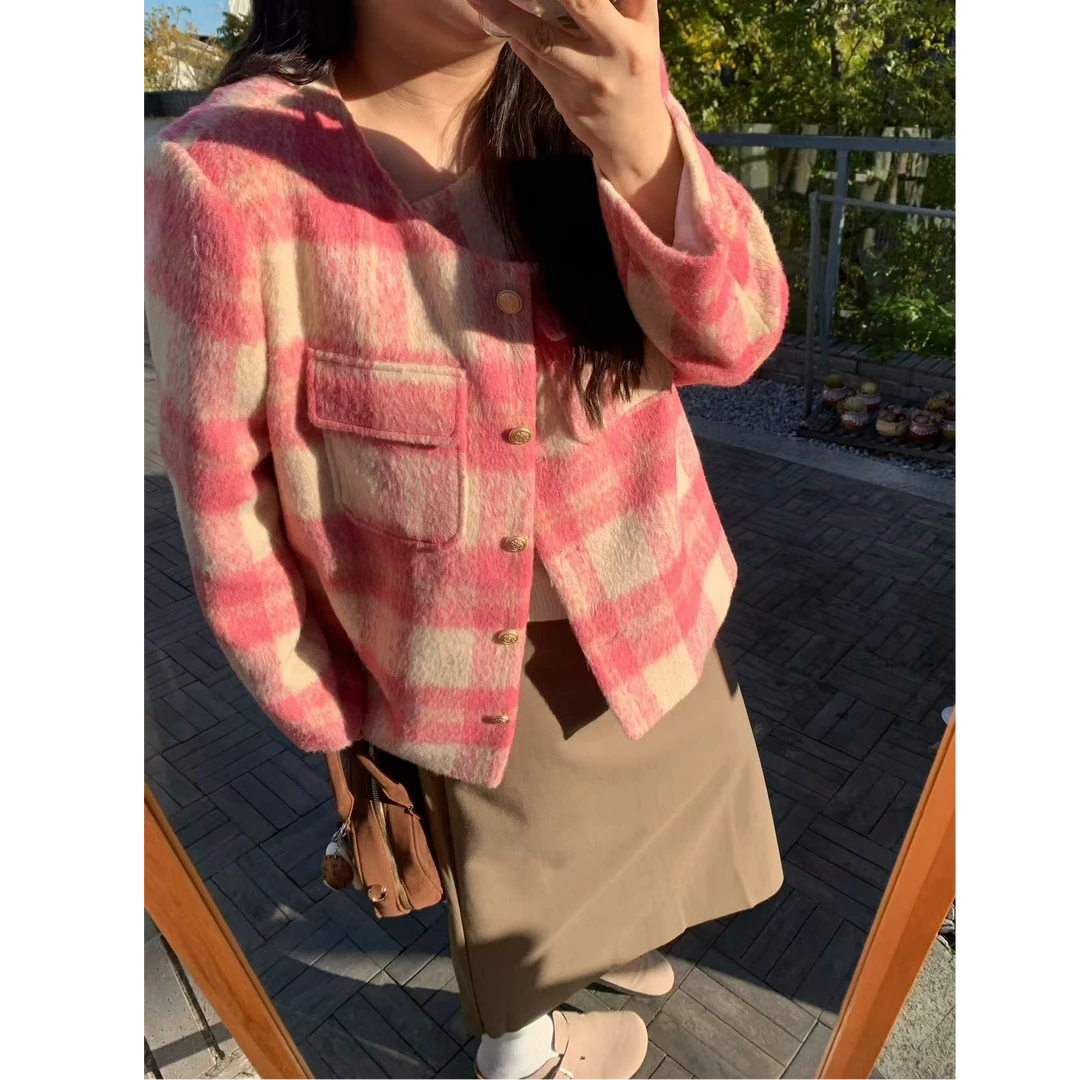 【鱼白专属】【粉色恋人】氛围韩系减龄外套   2762