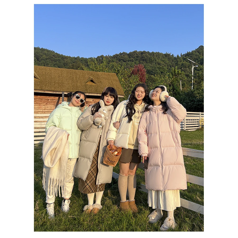 【鱼白专属】【90白鸭绒】纯色显瘦羽绒服外套1652