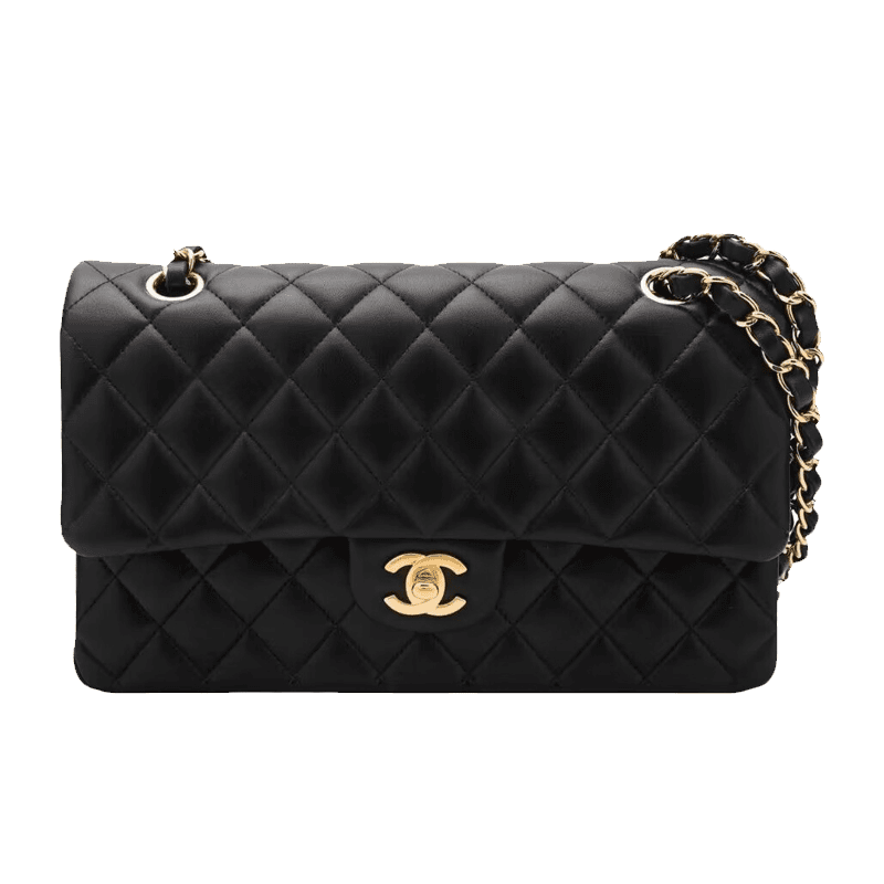 99新 Chanel/香奈儿  CF  盖包羊皮斜挎包单肩包 中号 15开