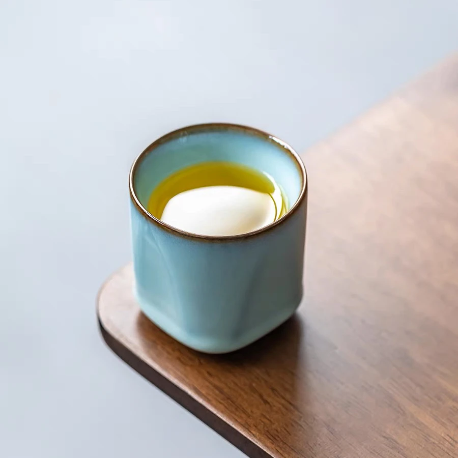 东旺尚品茶器 铜钱杯官窑铁胎主人杯喝茶品茗杯功夫陶瓷茶具