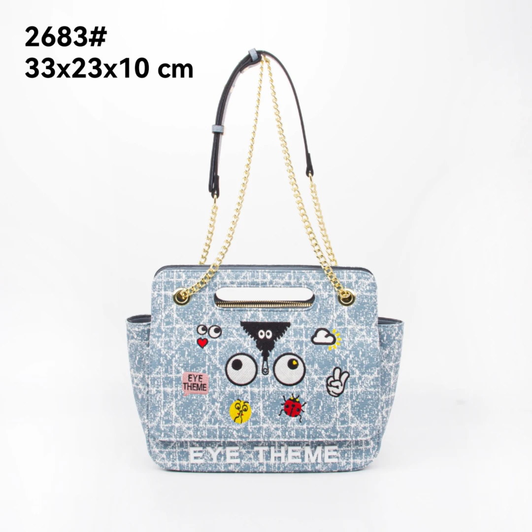 小田姐姐【EYE THEME】大眼睛系列新款手提包2683蓝