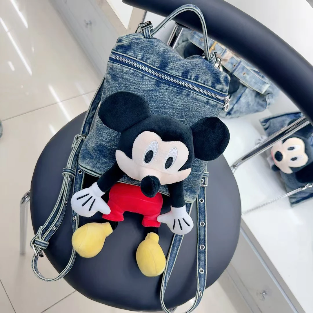 小田姐姐【CC】秋冬新款米奇潮流手提双肩包8216蓝