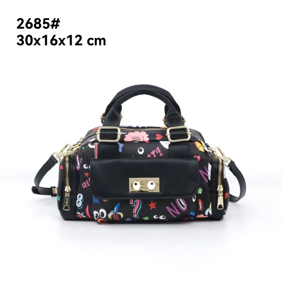 小田姐姐【EYE THEME】大眼睛系列时尚单肩手提包2685黑