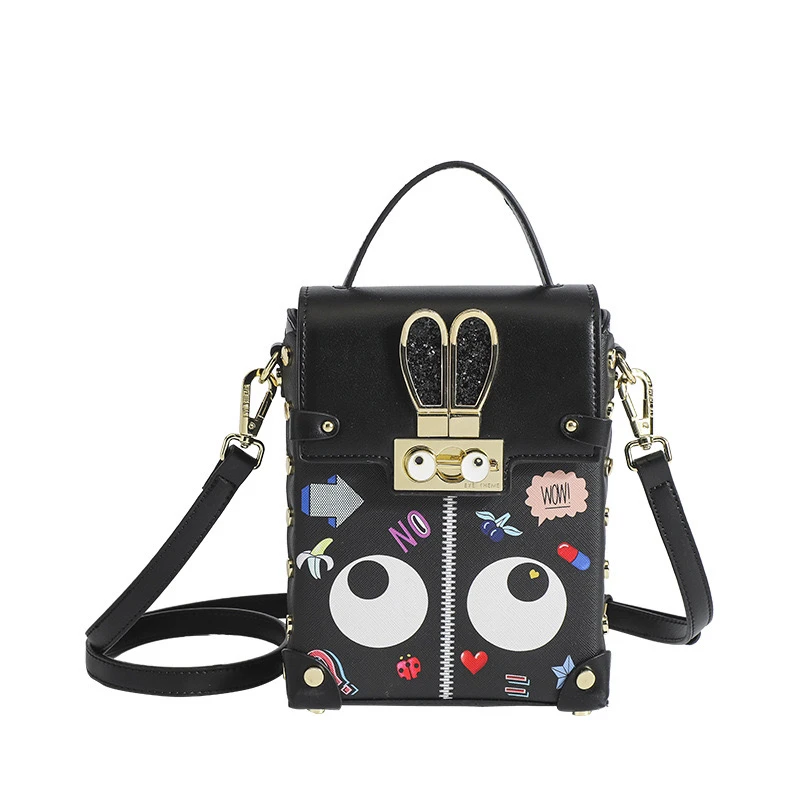 小田姐姐【EYE THEME】大眼睛系手提单肩包2231黑