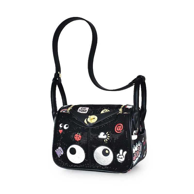 小田姐姐【EYE THEME】大眼睛亮钻单肩2585黑